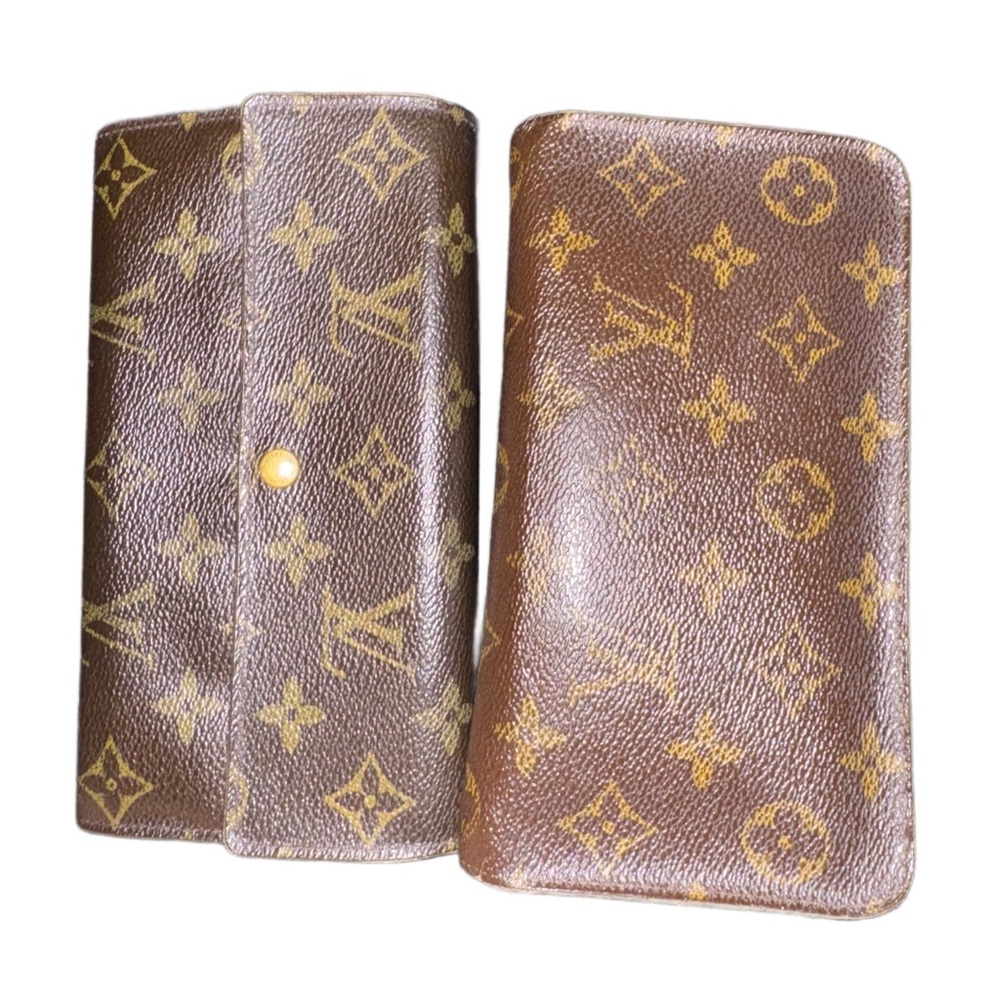 Louis Vuitton Brown Monogram Wallet Duo- Zippy & Sarah